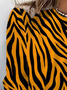 Damen Langarm T-Shirts T-Shirt Frühling/Herbst Zebra Jersey Rundhals Täglich Ausgehen Lässig Oberteile