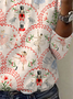 Damen Langarm T-Shirts T-Shirt Frühling/Herbst Geblümt Jersey Rundhals Täglich Ausgehen Lässig Oberteile