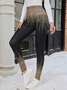 Damen Lässig Abstrakt Jersey Alle Jahreszeiten Lang Leggings