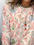 Damen Langarm T-Shirts T-Shirt Frühling/Herbst Geblümt Jersey Rundhals Täglich Ausgehen Lässig Oberteile