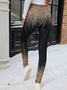 Damen Lässig Abstrakt Jersey Alle Jahreszeiten Lang Leggings