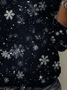 Damen Langarm T-Shirts T-Shirt Frühling/Herbst Schneeflocke Jersey Rundhals Täglich Ausgehen Lässig Oberteile