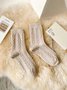 1 Paar Damen Hochelastisch Twist Mitte der Wade Socken