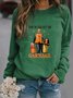 Damen Rundhals Figur Lässig Frühling/Herbst Langarm Sweatshirt
