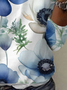 Damen Langarm T-Shirts T-Shirt Frühling/Herbst Geblümt Jersey Rundhals Täglich Ausgehen Lässig Oberteile