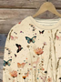 Damen Rundhals Geblümt Lässig Frühling/Herbst Baumwolle Langarm Sweatshirt