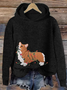 Damen Kapuze Weihnachten Lässig Frühling/Herbst Langarm Sweatshirt