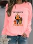 Damen Rundhals Figur Lässig Frühling/Herbst Langarm Sweatshirt