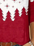 Damen Langarm T-Shirts T-Shirt Frühling/Herbst Farbblock Jersey Rundhals Täglich Ausgehen Lässig Oberteile