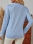 Damen Langarm T-Shirts T-Shirt Frühling/Herbst Figur Jersey Rundhals Täglich Ausgehen Lässig Oberteile