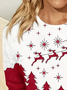 Damen Langarm T-Shirts T-Shirt Frühling/Herbst Farbblock Jersey Rundhals Täglich Ausgehen Lässig Oberteile