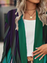 Damen Frühling/Herbst Oberbekleidung Lässig Abstrakt Jersey Schal Jacke