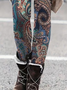 Damen Lässig Ethnisch Jersey Alle Jahreszeiten Lang Leggings