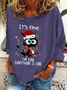 Damen Rundhals Weihnachten Lässig Frühling/Herbst Langarm Sweatshirt