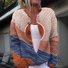 Damen Herbst Oberbekleidung Lässig Geometrisch Langarm Rundhals Jacke