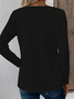 Damen Langarm T-Shirts T-Shirt Frühling/Herbst Abstrakt Jersey V-Ausschnitt Täglich Ausgehen Lässig Oberteile