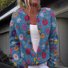 Damen Herbst Oberbekleidung Lässig Geometrisch Langarm Rundhals Jacke