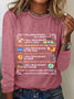 Damen Langarm Bluse Frühling/Herbst Textbriefe Rundhals Täglich Ausgehen Lässig Oberteile