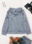 Damen Frühling/Herbst Oberbekleidung Lässig 3d Drucken Langarm Kapuze Jacke