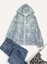 Damen Frühling/Herbst Oberbekleidung Lässig 3d Drucken Langarm Kapuze Jacke
