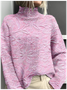 Damen Mock Neck 3d Drucken Retro Frühling/Herbst Langarm Sweatshirt