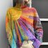 Damen Rollkragen Abstrakt Lässig Frühling/Herbst Langarm Sweatshirt