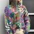 Damen Rollkragen Abstrakt Lässig Frühling/Herbst Langarm Sweatshirt