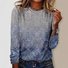Damen Langarm T-Shirts T-Shirt Frühling/Herbst Geblümt Jersey Rundhals Täglich Ausgehen Lässig Oberteile