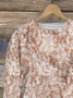 Damen Rundhals Pflanzen Lässig Frühling/Herbst Baumwolle Langarm Sweatshirt