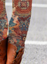 Damen Lässig Ethnisch Jersey Alle Jahreszeiten Lang Leggings