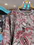 Damen Rundhals Ethnisch Lässig Frühling/Herbst Langarm Sweatshirt