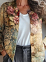 Damen Retro Frühling/Herbst Verlaufsmuster Strickjacke