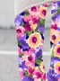 Damen Lässig Geblümt Jersey Alle Jahreszeiten Lang Leggings