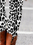 Damen Lässig Leopard Jersey Alle Jahreszeiten Lang Leggings