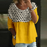Damen Halbarm T-Shirts T-Shirt Sommer Polka Dots Rundhals Retro Oberteile