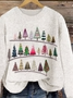 Damen Winter Weihnachten Lässig Langarm Rundhals Strickpullover