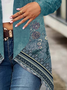 Damen Frühling/Herbst Oberbekleidung Lässig Ethnisch Jersey Schal Jacke