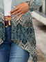 Damen Frühling/Herbst Oberbekleidung Lässig Ethnisch Jersey Schal Jacke