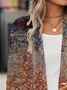 Damen Frühling/Herbst Oberbekleidung Lässig Ethnisch Jersey Schal Jacke