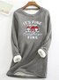 Damen Rundhals Weihnachten Lässig Winter Langarm Sweatshirt