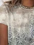 Damen Kurzarm T-Shirts T-Shirt Sommer Ethnisch Jersey Rundhals Urlaub Ausgehen Lässig Oberteile