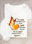 Damen Langarm Bluse Frühling/Herbst Textbriefe Baumwollmischung Rundhals Täglich Ausgehen Lässig Oberteile