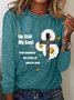 Damen Langarm T-Shirts T-Shirt Frühling/Herbst Textbriefe Jersey Rundhals Täglich Ausgehen Lässig Oberteile