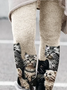 Damen Lässig Katze Jersey Alle Jahreszeiten Lang Leggings