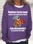 Damen Rundhals Textbriefe Einfach Frühling/Herbst Langarm Sweatshirt