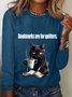Damen Langarm T-Shirts T-Shirt Frühling/Herbst Katze Jersey Rundhals Täglich Ausgehen Lässig Oberteile