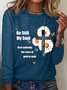 Damen Langarm T-Shirts T-Shirt Frühling/Herbst Textbriefe Jersey Rundhals Täglich Ausgehen Lässig Oberteile