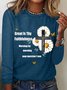 Damen Langarm T-Shirts T-Shirt Frühling/Herbst Textbriefe Jersey Rundhals Täglich Ausgehen Lässig Oberteile
