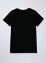 Damen Kurzarm T-Shirts T-Shirt Sommer Herz/Herz Jersey Rundhals Urlaub Ausgehen Retro Oberteile