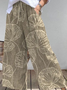 Damen Blätter Lang Hose Retro Frühling/Herbst Hose
